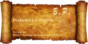 Budaspitz Petra névjegykártya